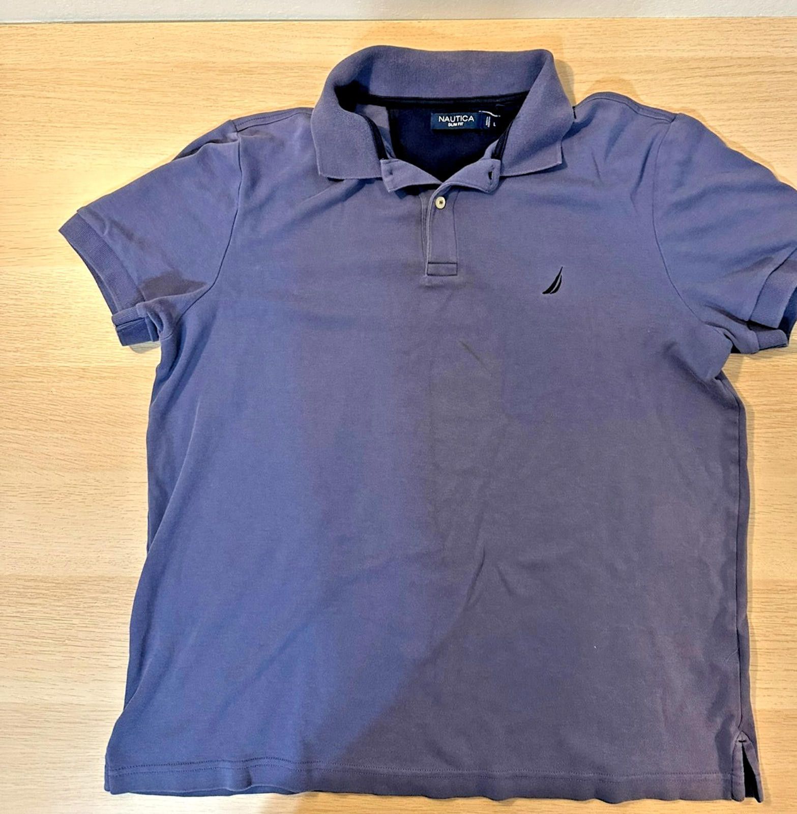 Nautica NAUTICA Slim Fit Polo Navy Blue, Men's Size Large Size US L / EU 52-54 / 3 - 5 Thumbnail