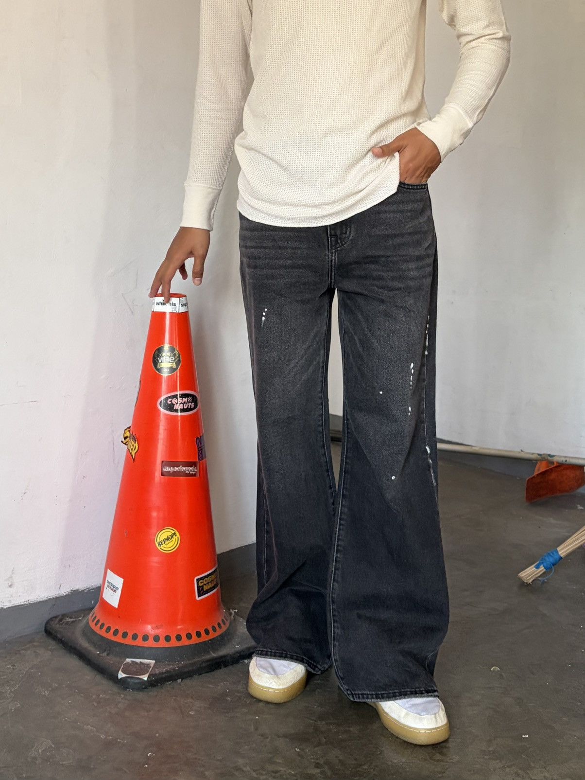 R13 R13 flare clawmark pants black Size US 31 - 2 Thumbnail