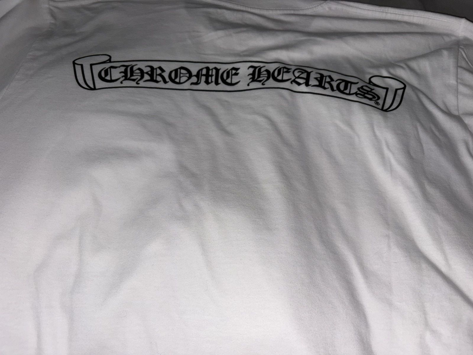 トップス Chrome Hearts Scroll Logo T-shirt \"White Chrome Hearts Scroll Logo T-shirt White – YankeeKicks Online