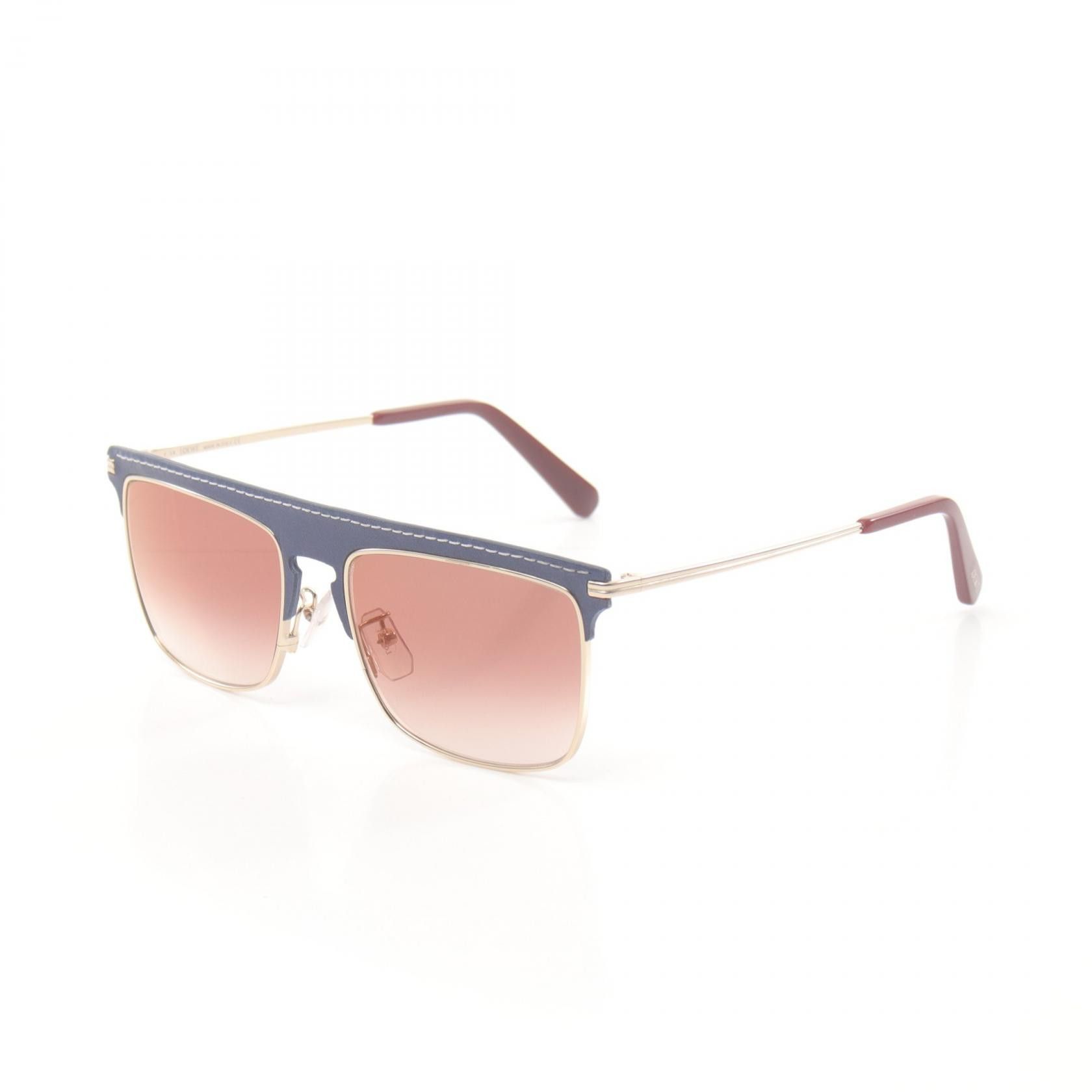 Loewe Loewe Leather Trim Oversized Tinted Sunglasses Plastic Sunglasses LW40006U 33G in Great Condition Size ONE SIZE - 1 Thumbnail