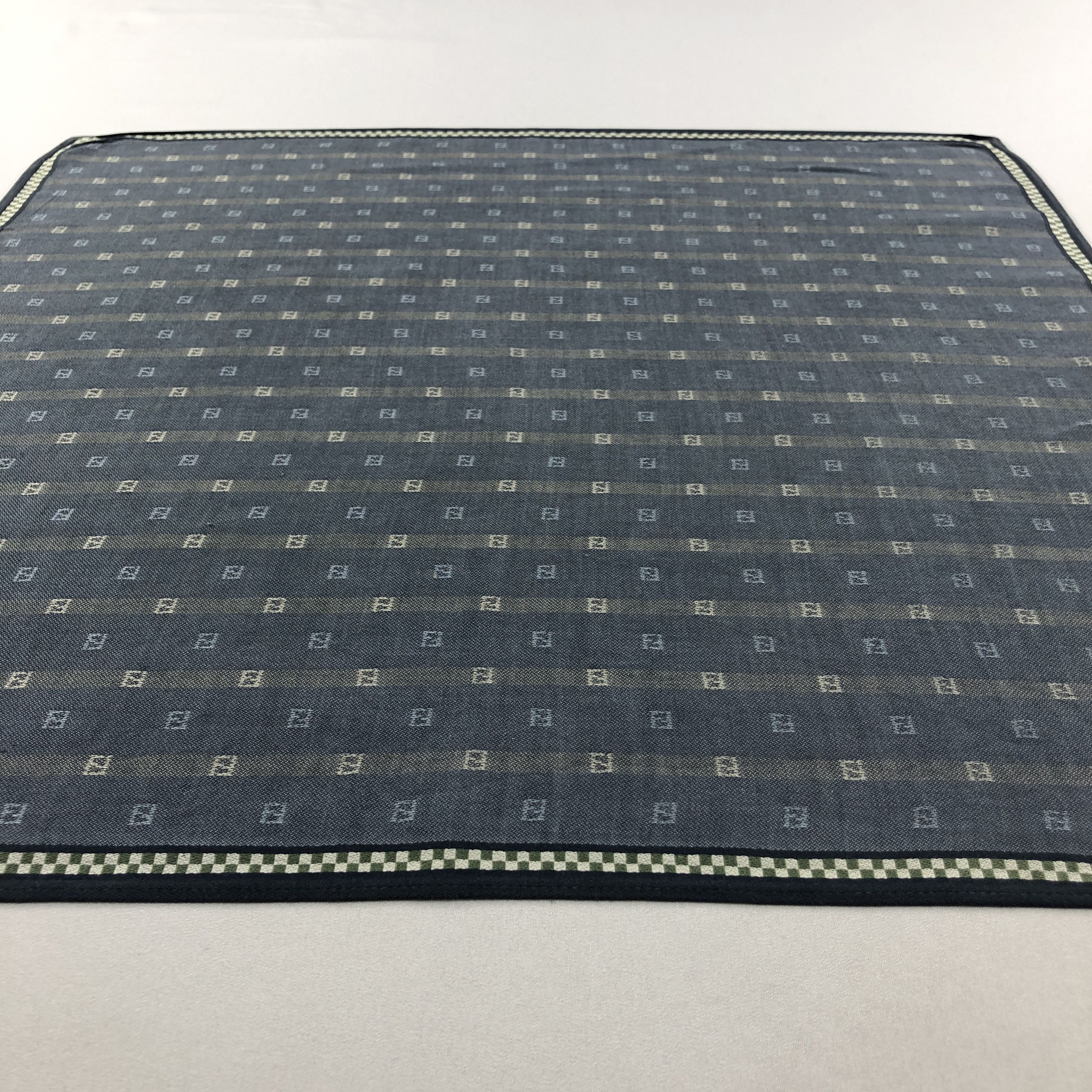 Japanese Brand Fendi Monogram Handkerchief Neckerchief Bandana H2877 Size ONE SIZE - 4 Thumbnail