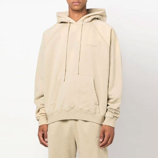 Off-White o1gr1nt1124 Diag Tab Vintage Raglan Skate Hoodie Dark Sand Size US S / EU 44-46 / 1 - 2 Thumbnail