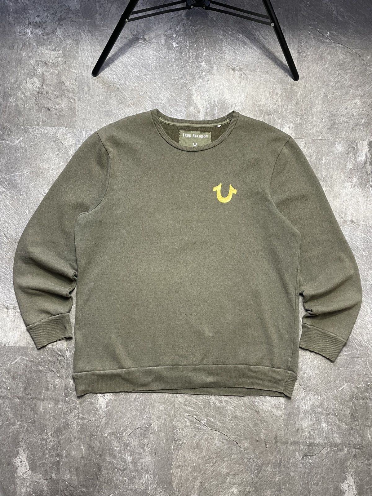 True Religion True Religion Big Log Sweatshirt Olive Green Y2k Rap Japan Size US XL / EU 56 / 4 - 3 Thumbnail