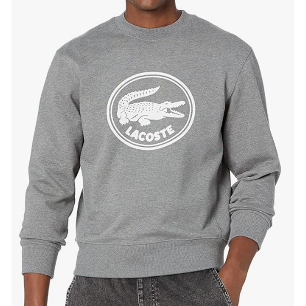 Lacoste Lacoste Men's Long Sleeve Large Croc Crewneck Sweatshirt S Size US S / EU 44-46 / 1 - 1 Thumbnail