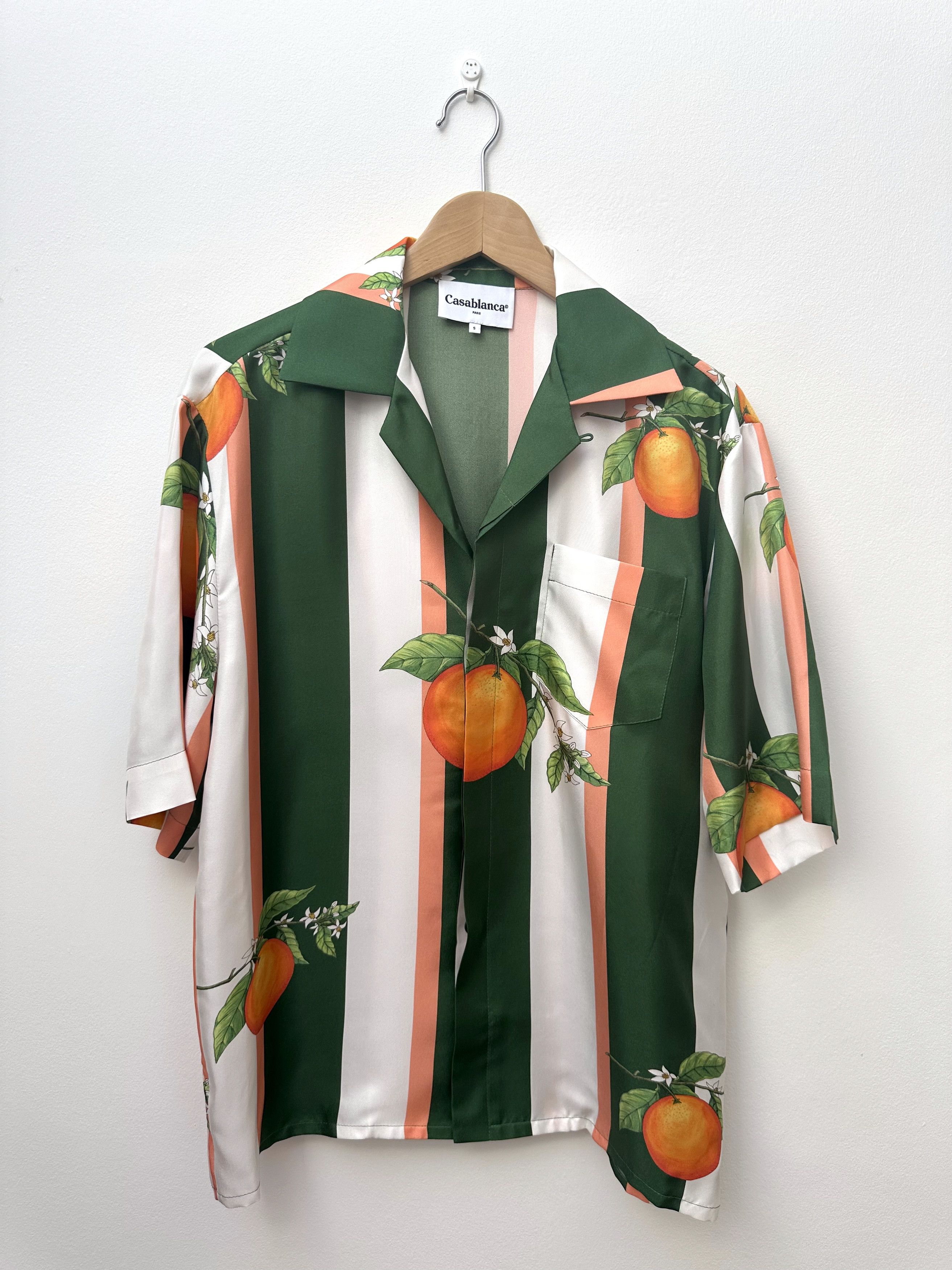 Casablanca Maxfield Exclusive (2019 Archive) Orange Stripe Silk Shirt Size US S / EU 44-46 / 1 - 1 Thumbnail