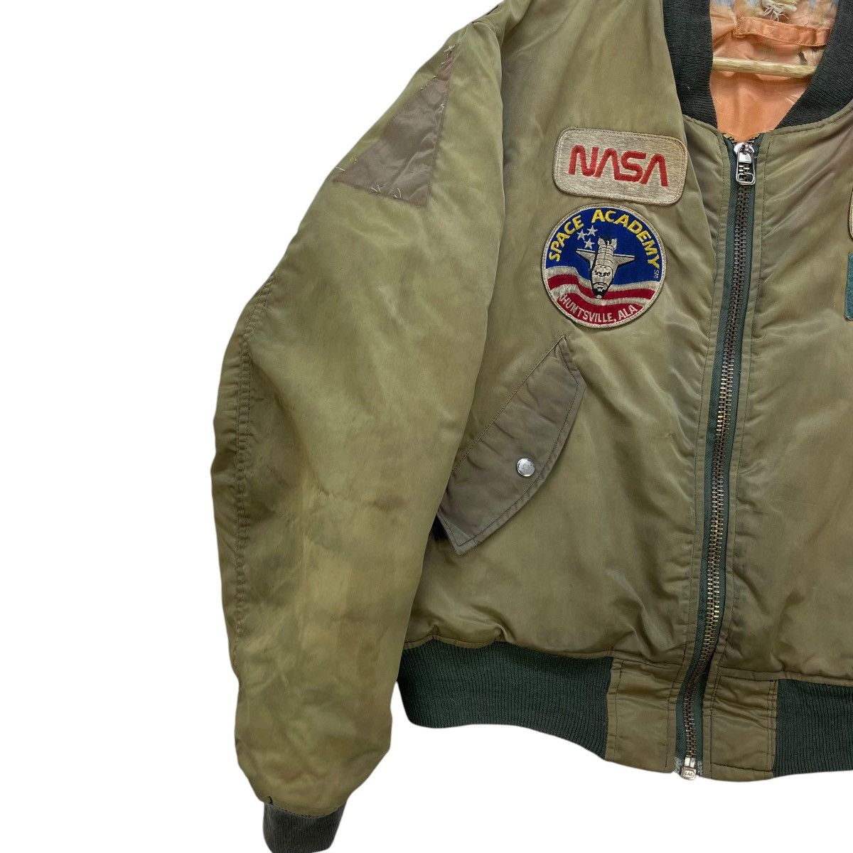 Buzz Rickson's 💥Vintage Distressed Bomber Ma 1 Mfg By JM Watkins Design Size US M / EU 48-50 / 2 - 6 Thumbnail