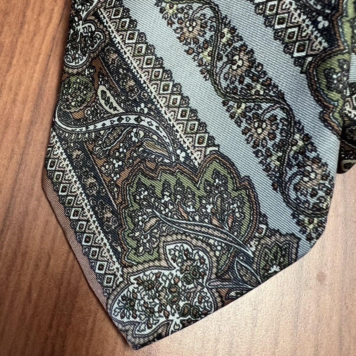 Lanvin Vtg Lanvin Paris Multi-Color Paisley Silk Tie 55”x3” Size ONE SIZE - 4 Thumbnail