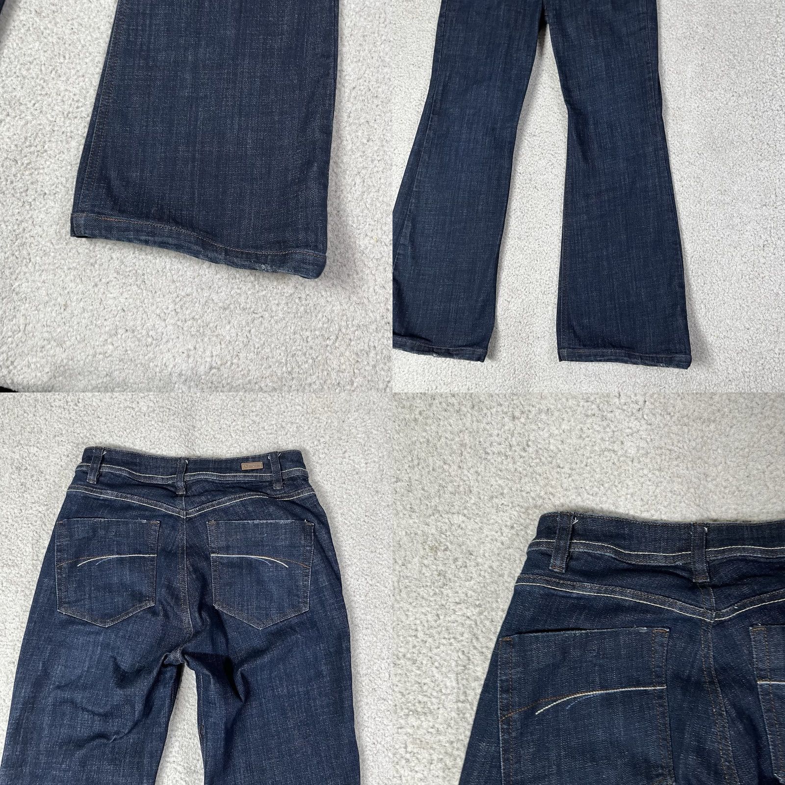 Vintage Kancan Jeans Womens Size 3 Dark Wash Flare Stretch Comfort Denim Jeans Women 5-Pocket 28in Inseam Size 26" / US 2 / IT 38 - 9 Thumbnail