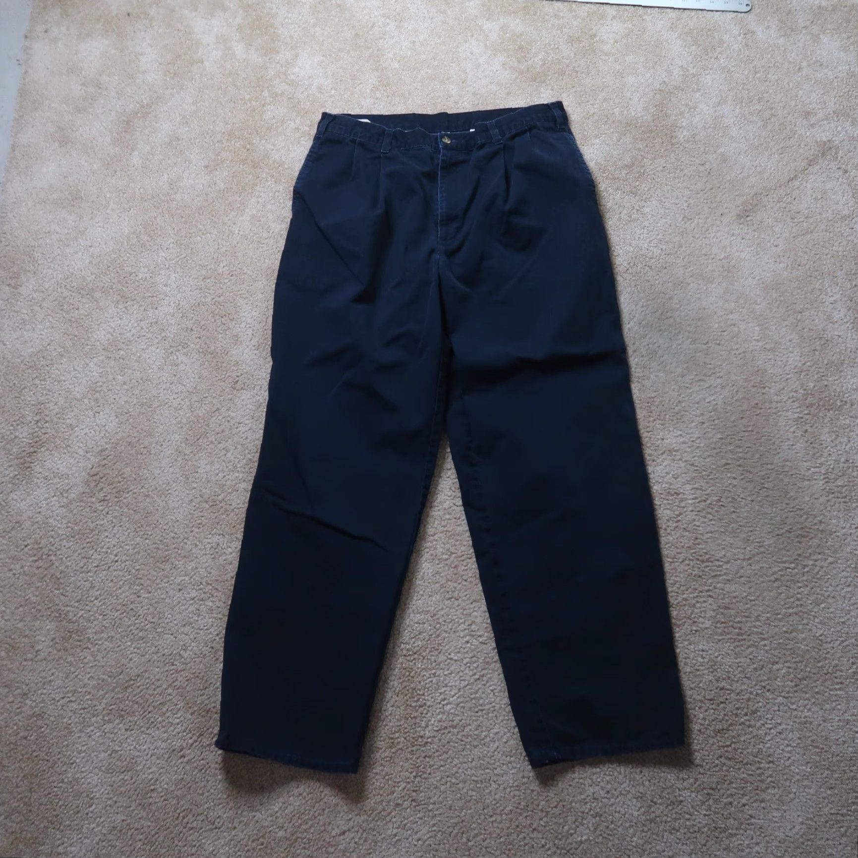 Dockers VINTAGE Dockers Khakis Pants Men 34x30 Blue Pleated Front Straight Leg 5-Pocket Size US 34 / EU 50 - 2 Thumbnail