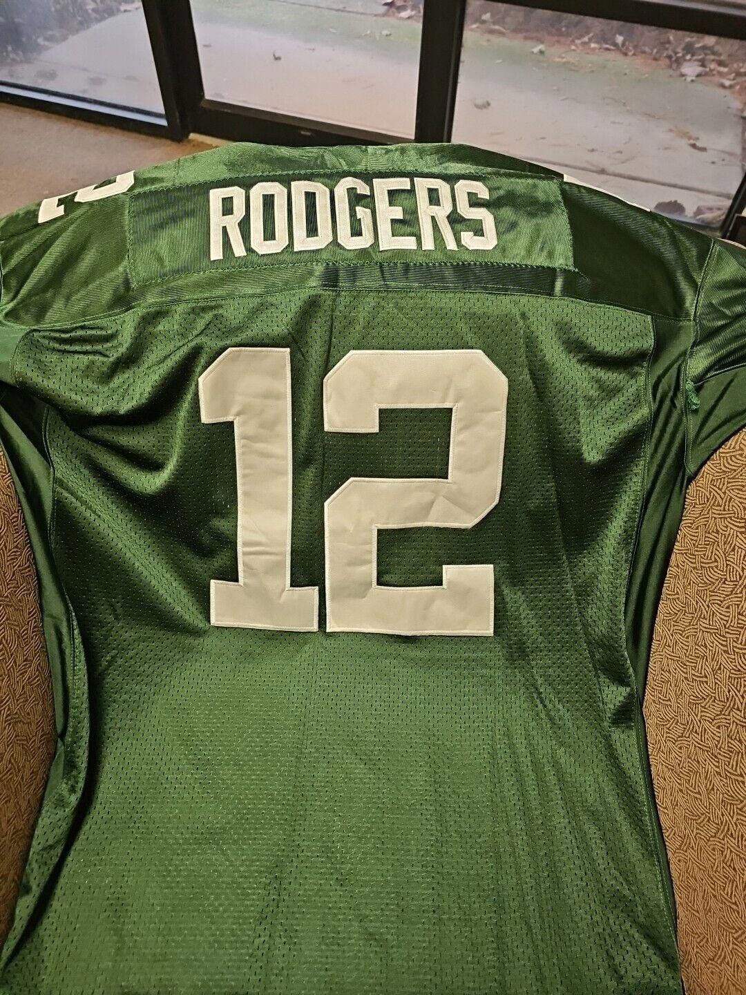Reebok Reebok OnField Aaron Rodgers Sewn Packers #12 XL New W Tags Size ONE SIZE - 5 Thumbnail