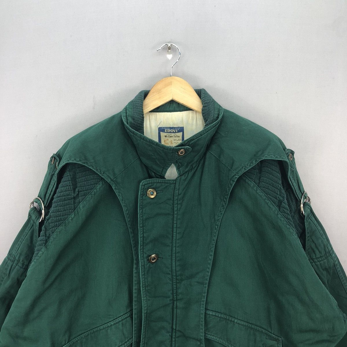 Japanese Brand Vintage 80’s Edovi Special Edition Parachute Bomber Jacket Size US XXL / EU 58 / 5 - 4 Thumbnail