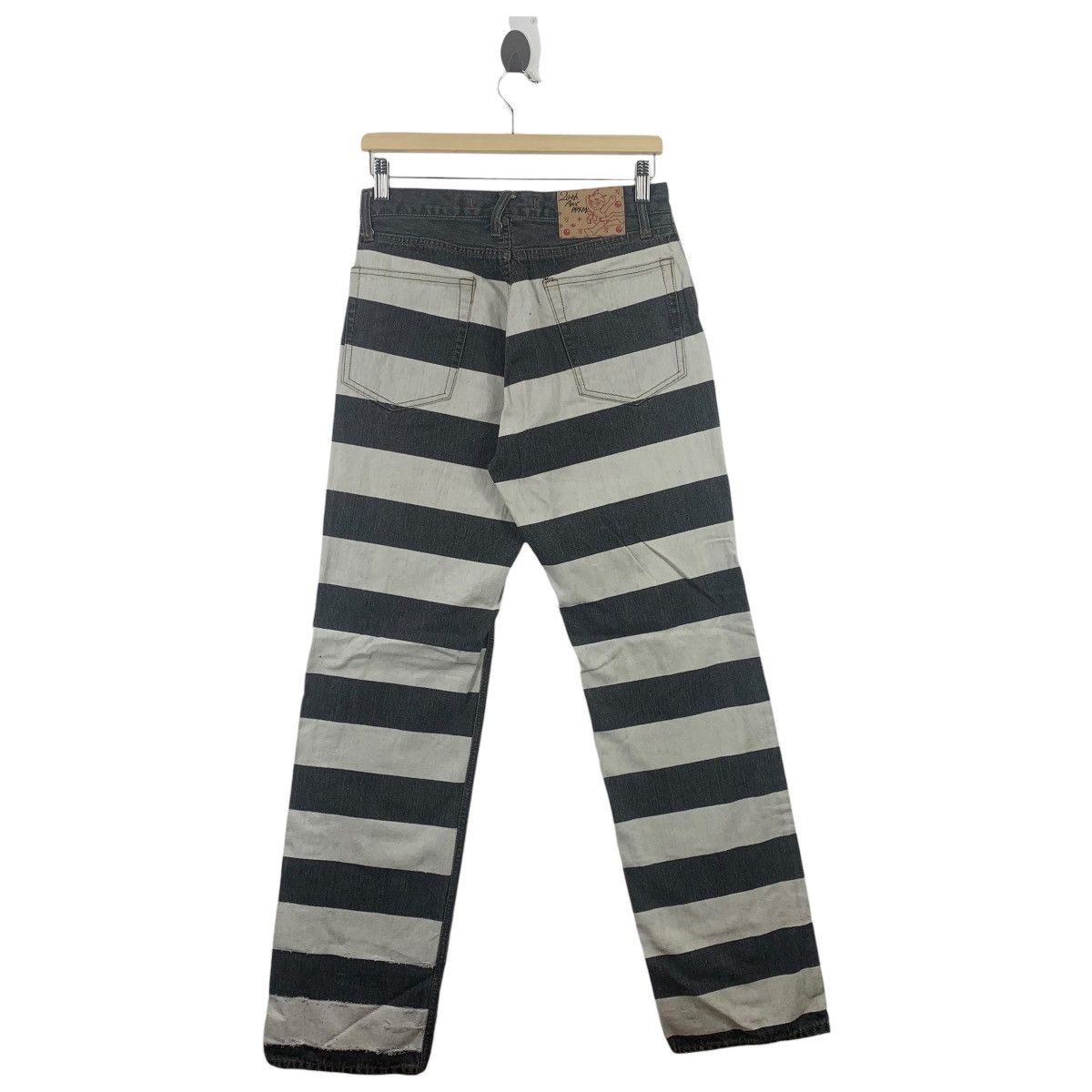 Japanese Brand PPFM prisoner stripe pants Size 28" / US 6 / IT 42 - 4 Thumbnail