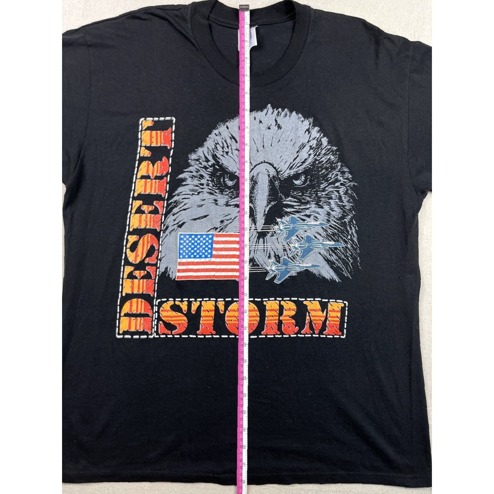 Logo Athletic VINTAGE Logo Athletic Desert Storm T-Shirt XL Military USA Single Stitch Eagle 90s Graphic Black Mens Size US XL / EU 56 / 4 - 6 Thumbnail