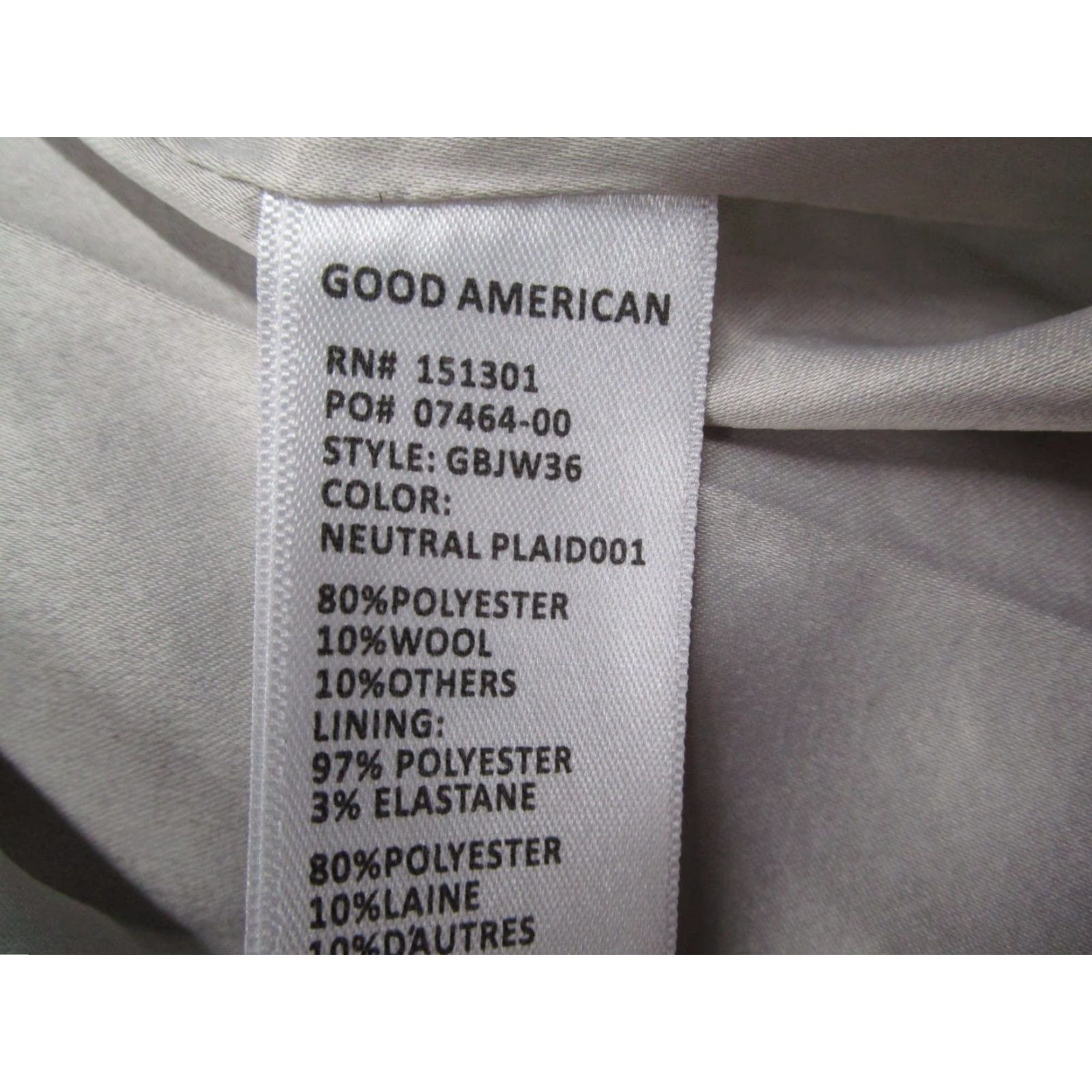 Good American Good American Jacket Women Size 3 Gray Oversized Wool Blend Shacket Plaid Button Up Women Size XS / US 0-2 / IT 36-38 - 4 Thumbnail