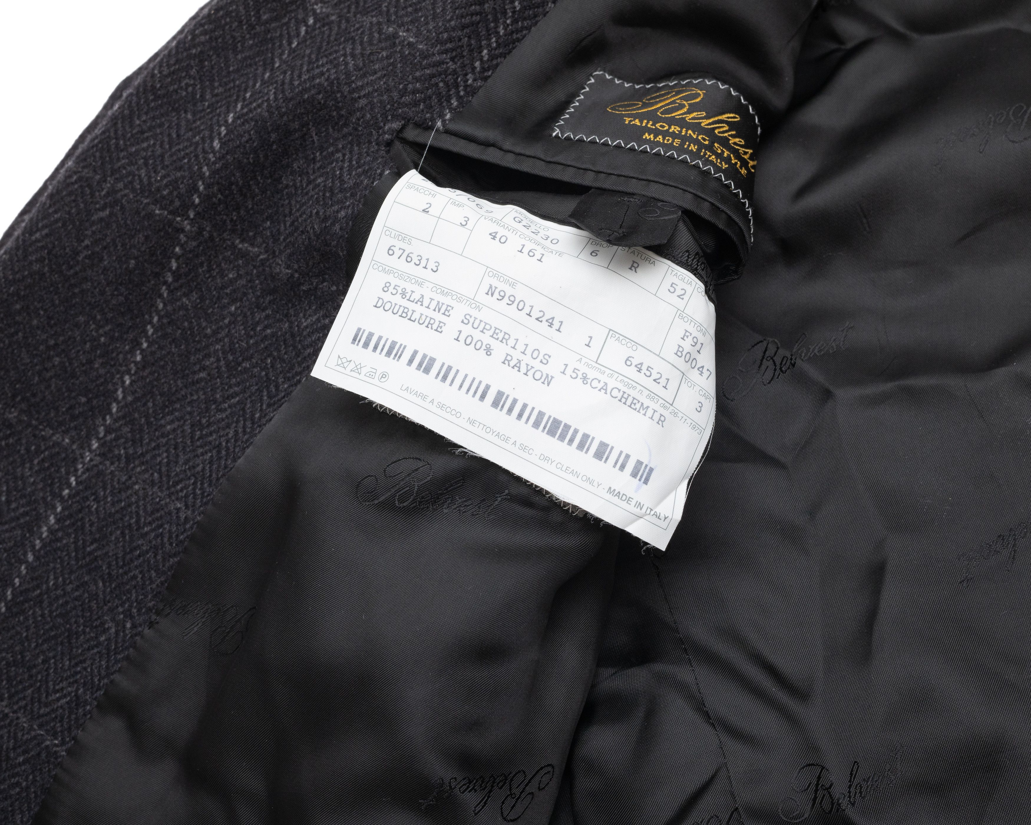 Belvest BELVEST Check Pattern Tailored Wool & Cashmere Jacket Size US L / EU 52-54 / 3 - 8 Thumbnail