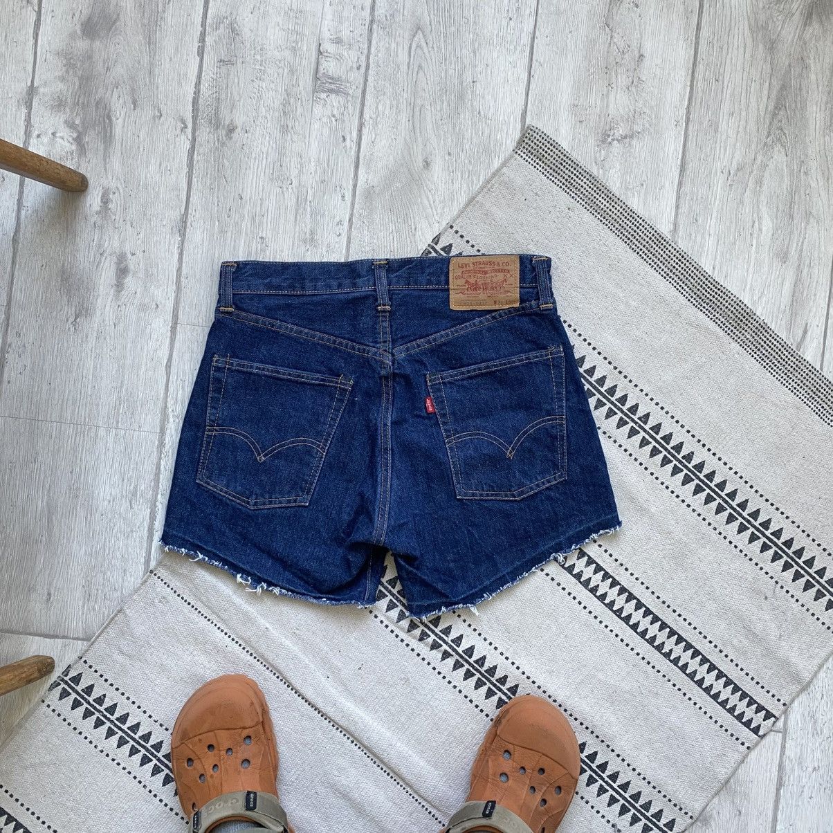Levi's Vintage Clothing Rare Big E Vintage 60-70s Levis denim shorts low Size US 29 - 1 Thumbnail