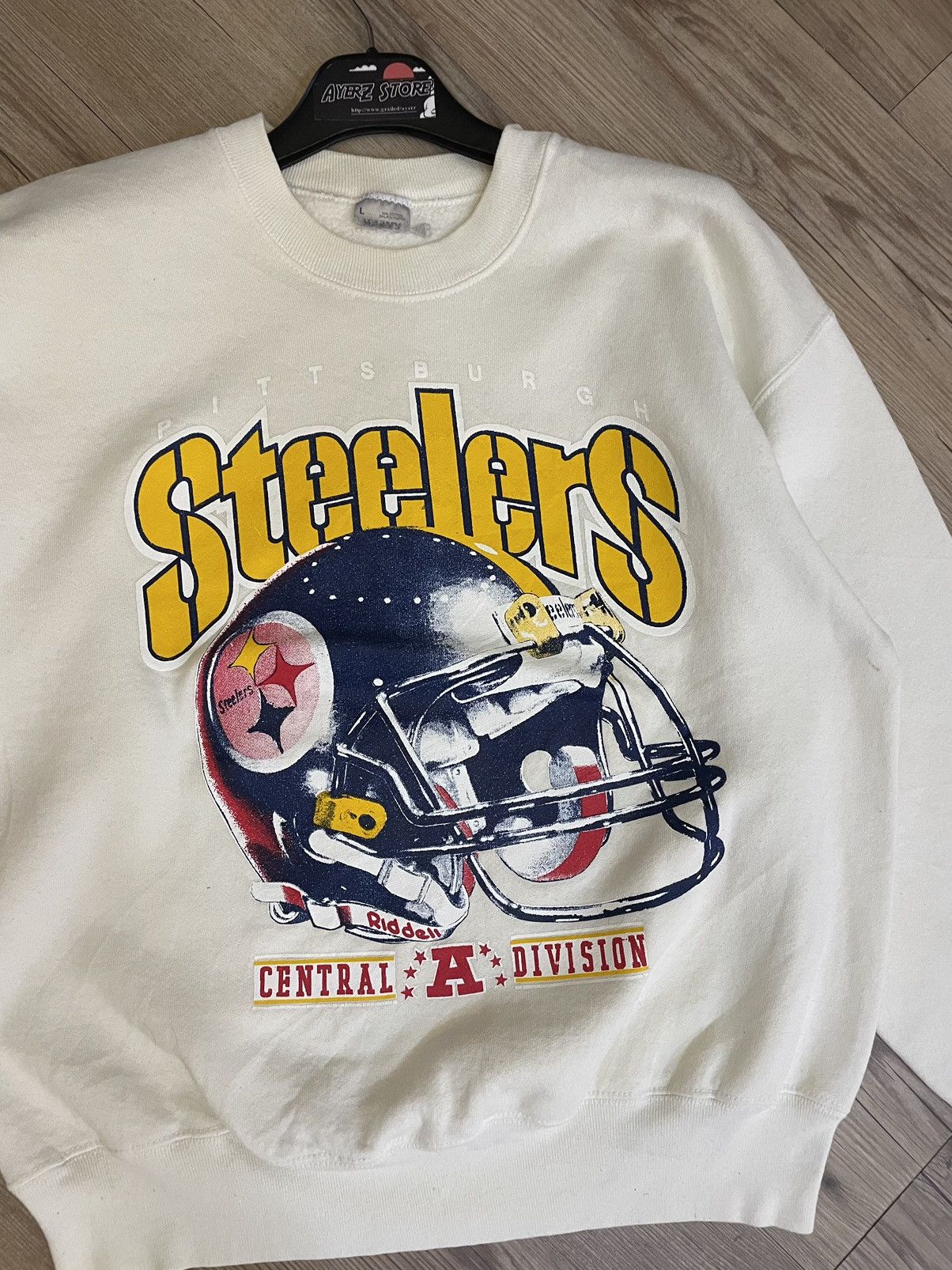 Vintage Pittsburgh Steelers Central A Division Pullover Sweatshirt Size US L / EU 52-54 / 3 - 2 Thumbnail
