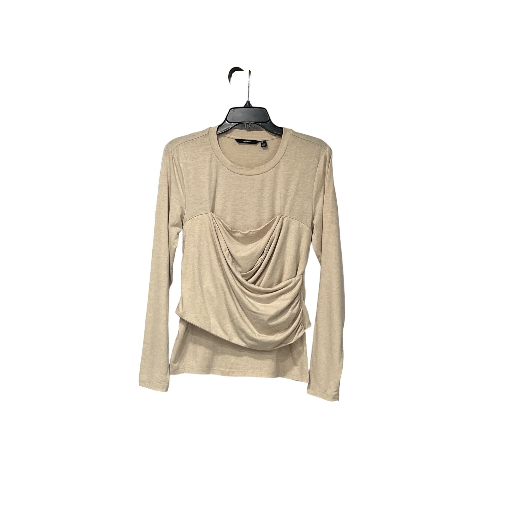 Other Vero Moda Nelly Ruched Knit Top, Oat, Sz. L Size L / US 10 / IT 46 - 12 Thumbnail