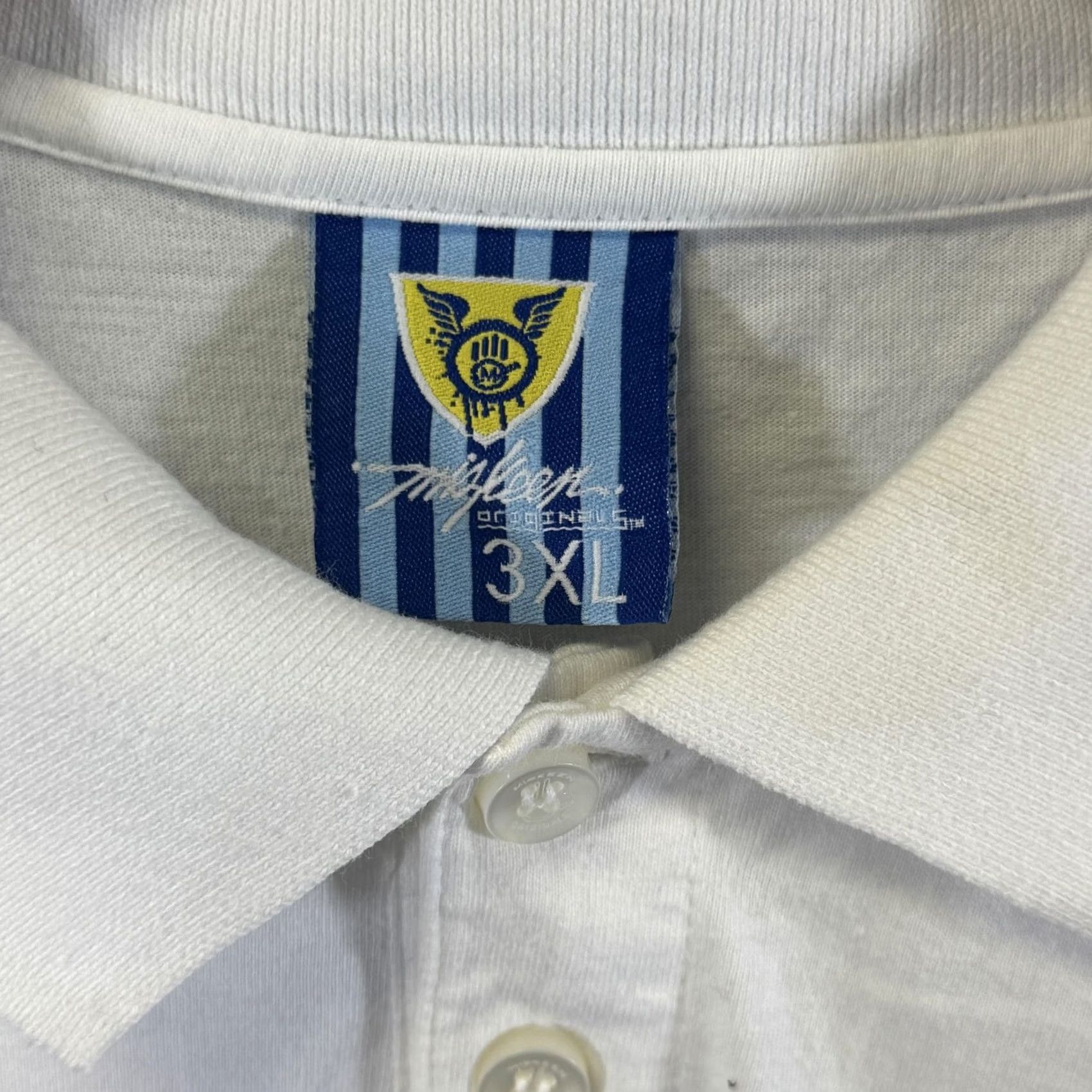 Vintage Miskeen Originals Polo Shirt Mens 3XL White Blue Argentina Graphic M5KN 1024 Size US XXL / EU 58 / 5 - 6 Thumbnail