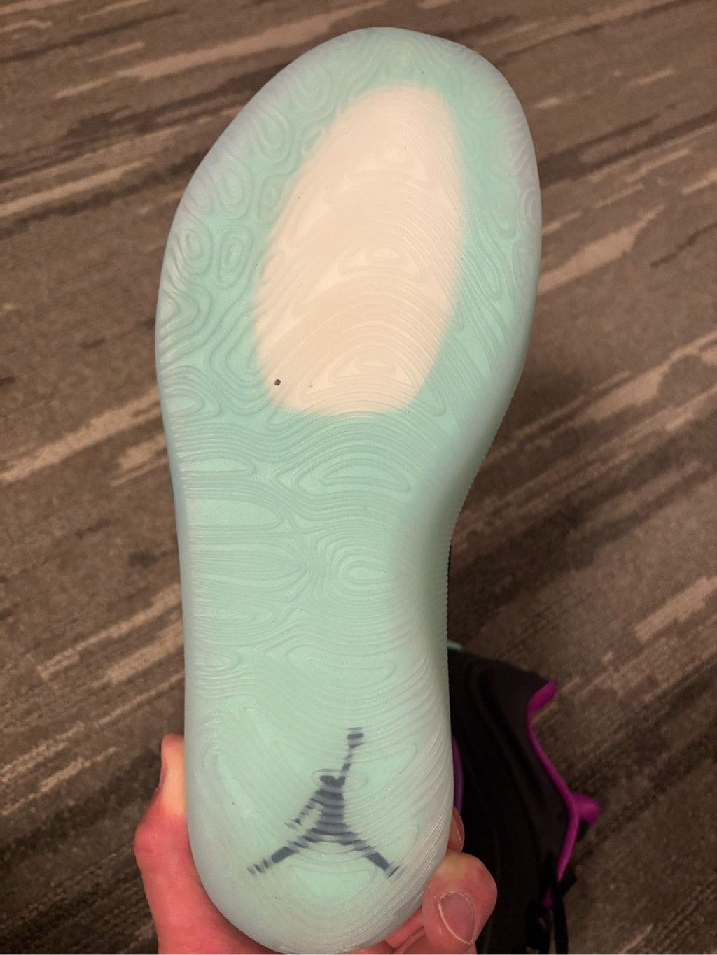 Jordan Brand Jordan Zion Black Athletic Shoes with Pink Collar and Teal L Size US 11 / EU 44 - 7 Thumbnail