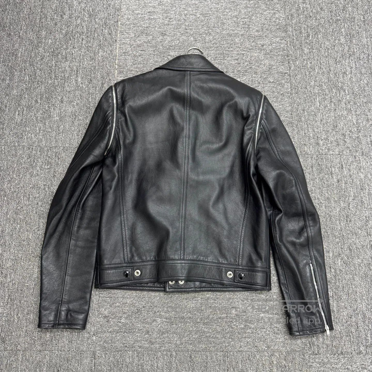 Saint Laurent Paris Black Leather Biker Jacket with Zip Accents. Size US M / EU 48-50 / 2 - 5 Thumbnail