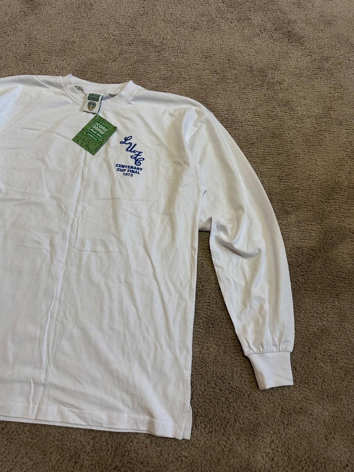 Designer Leeds United 1972 FA Cup Final No 8 Retro Shirt Size US XL / EU 56 / 4 - 4 Thumbnail