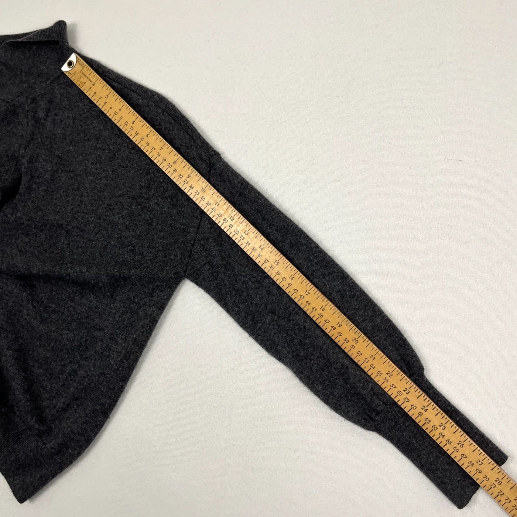 J.Crew Womens Sweater The Reset R Label Gray Ribbed Cashmere Wool Quiet Luxury Prep S Size L / US 10 / IT 46 - 7 Thumbnail