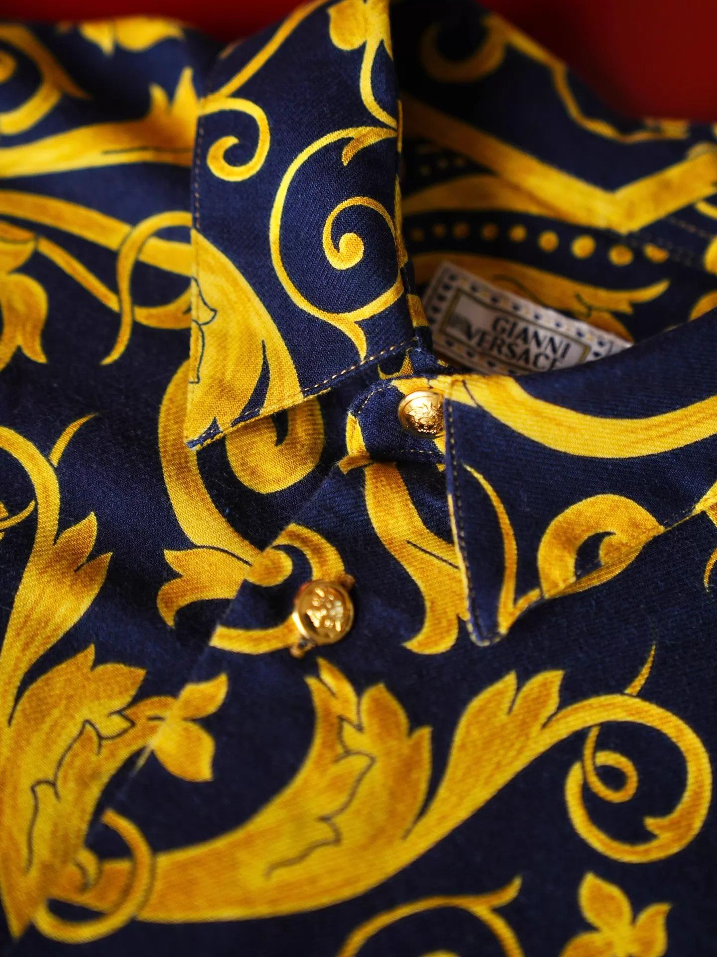 Ganni Gianni Versace Baroque Print Relaxed Italian Shirt Size XXS / US 00 / IT 34 - 9 Thumbnail