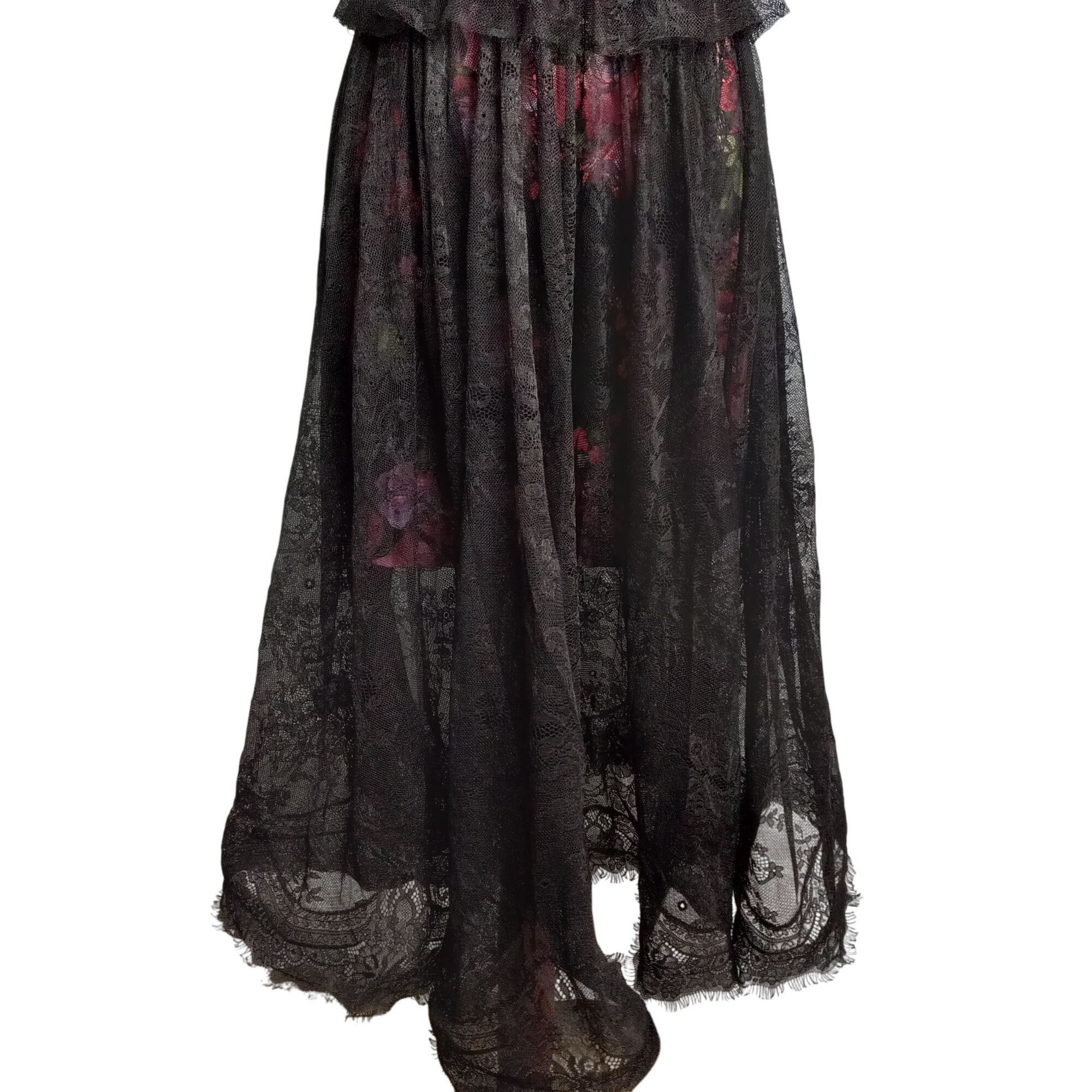 Marchesa Pearl By Georgina Chapman of Marchesa Size 4 Dress Black Flo Size S / US 4 / IT 40 - 11 Thumbnail