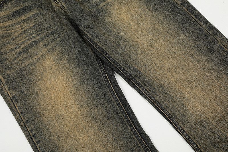 Vintage Men's Retro Loose Straight Leg Washed Distressed Flare Jeans Size US 32 / EU 48 - 5 Thumbnail