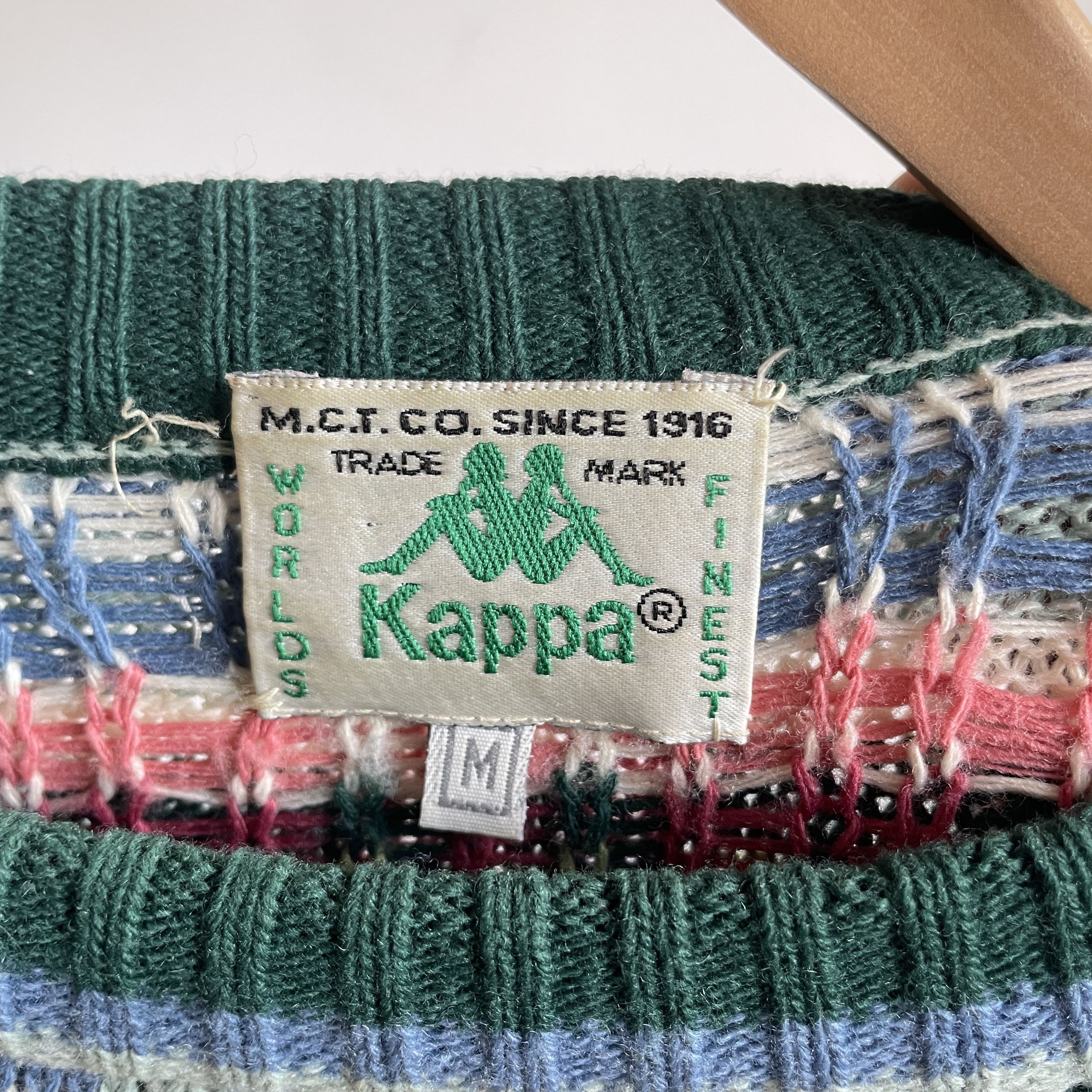 Kappa × Vintage Kappa Vintage 90's Abstract Pattern Wool Blend Sweater Size US M / EU 48-50 / 2 - 6 Thumbnail