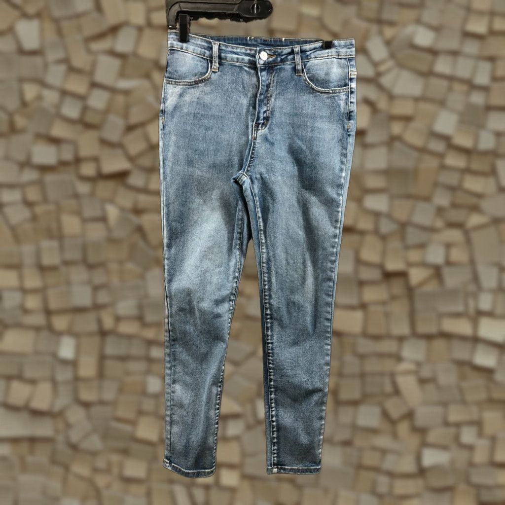 Shein SheIn Jeans Skinny Size L Womens Medium Wash Blue Flaw Size 36" / US 14 / IT 50 - 1 Thumbnail