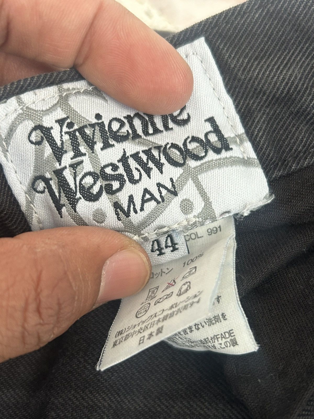 Vivienne Westwood Crazy Punk Vivienne Westwood Assymmetry Black Stripe Denim Size US 31 - 12 Thumbnail