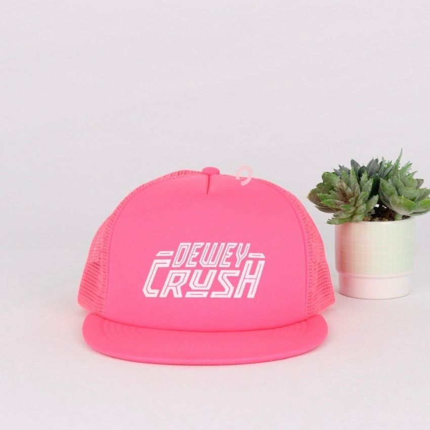 Other Dewey Crush Pink Trucker Hat Mesh Snapback Cap – Hit Wear Size ONE SIZE - 4 Thumbnail