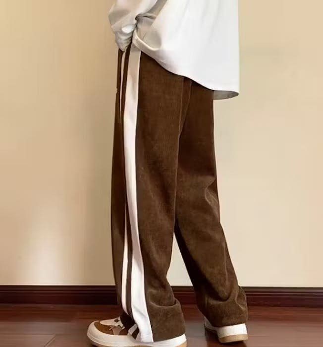 Japanese Brand Brown Color Baggy Striped Sweatpants Size US 32 / EU 48 - 5 Thumbnail