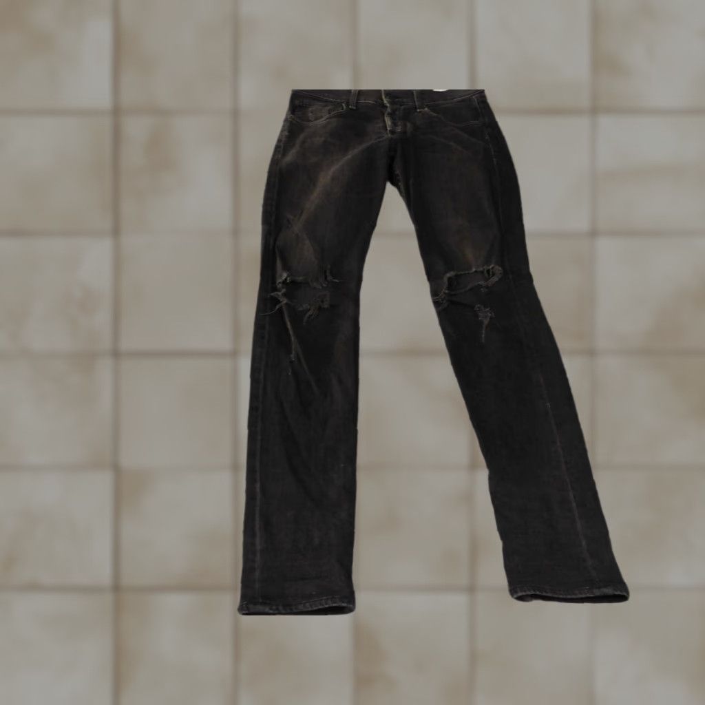 Rag & Bone rag & bone Jeans Mens 33 Black Skinny Distressed Ripped Knees M124XK302RWH Jeans Mens 33 Black Distressed Skinny Rock Wholes 34 Inseam Size US 33 - 1 Thumbnail