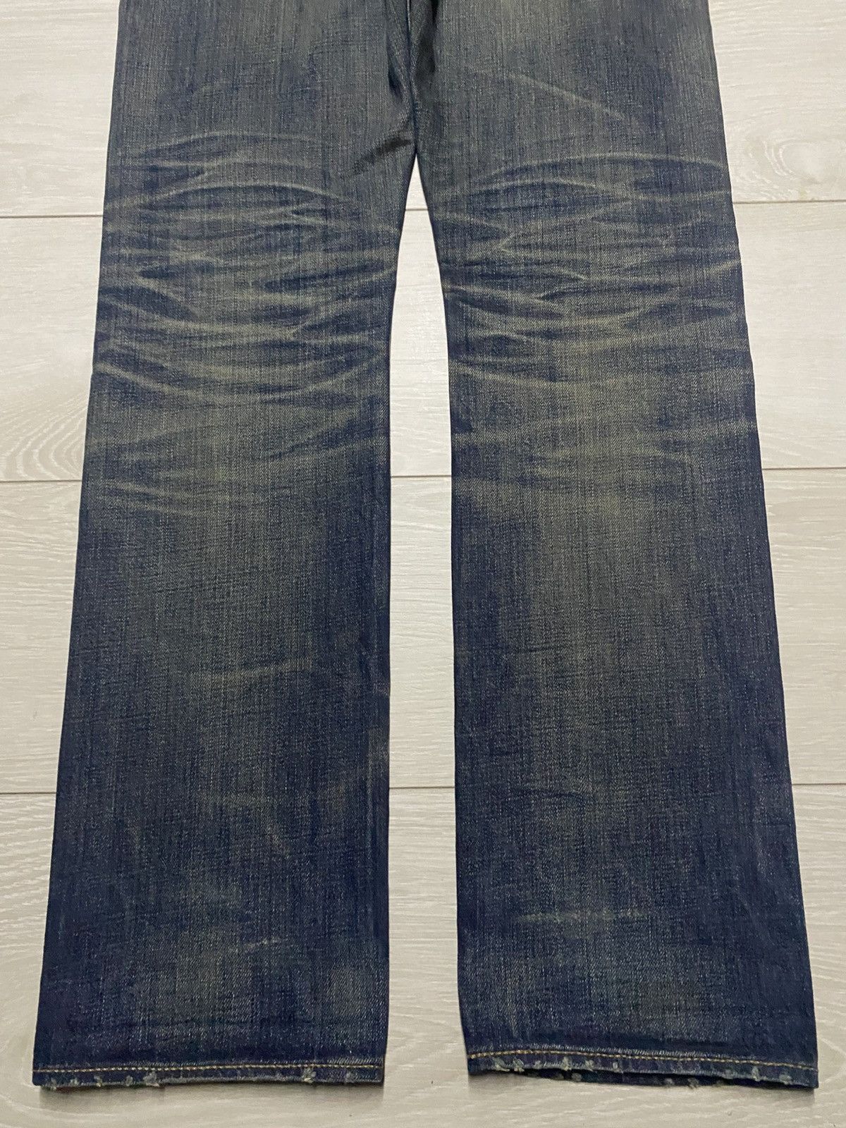 Levi's Vintage Levis 501 Y2K Mud Wash Distressed Slim Fit jeans Size US 32 / EU 48 - 6 Thumbnail