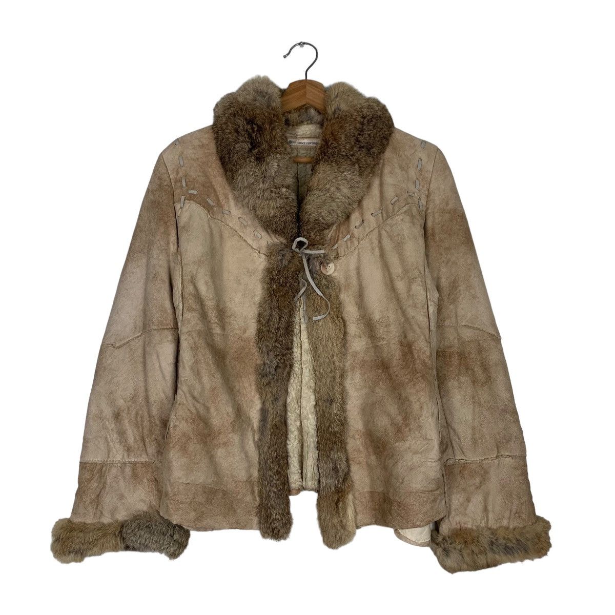 Vintage GRACE CONTINENTAL Rabbit Fur Sherpa Jacket #0218-C10 Size XS / US 0-2 / IT 36-38 - 1 Thumbnail