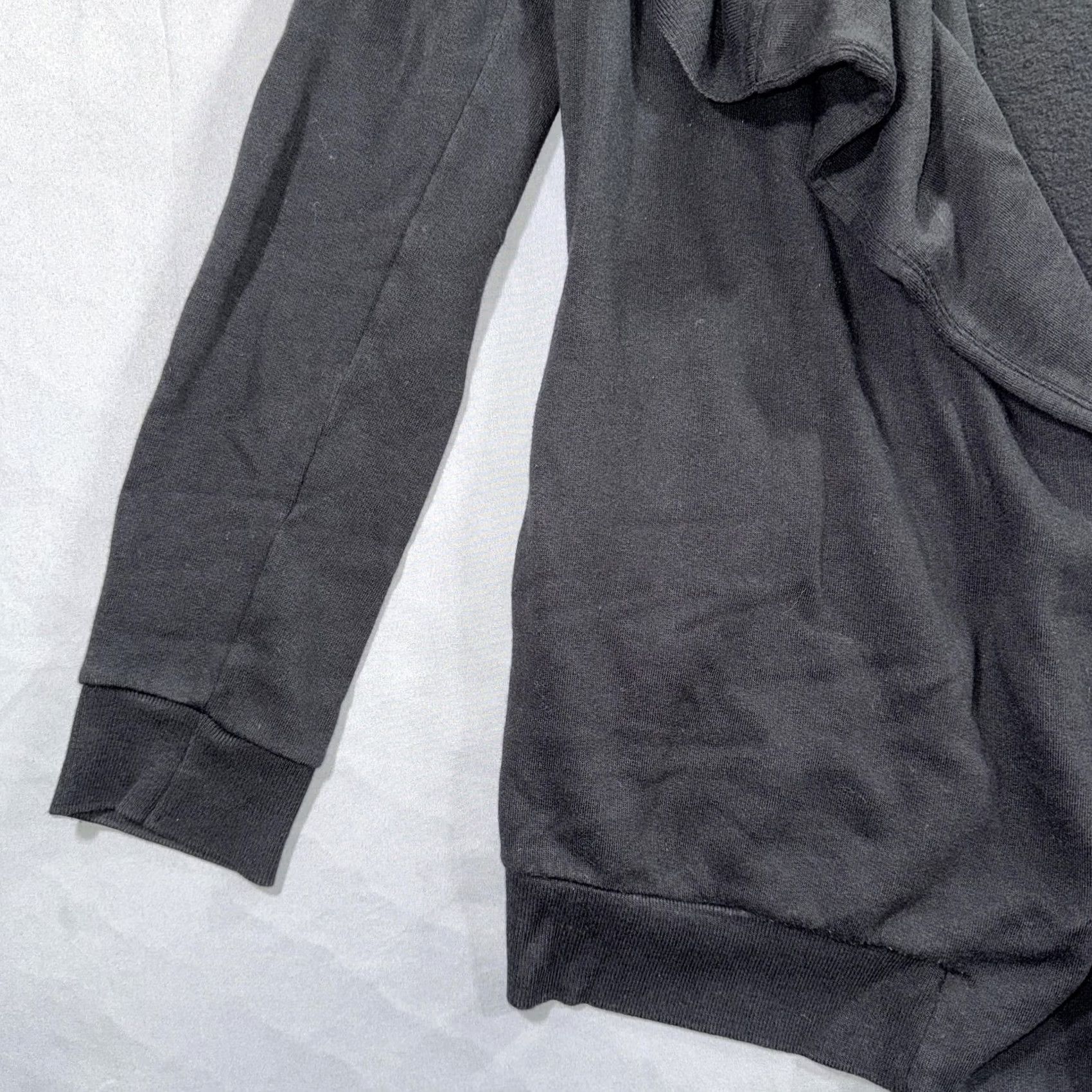 Allsaints AllSaints Cardigan Sweatshirt Womens Large Black Open Fleece Zip Collar Portugal Size L / US 10 / IT 46 - 4 Thumbnail