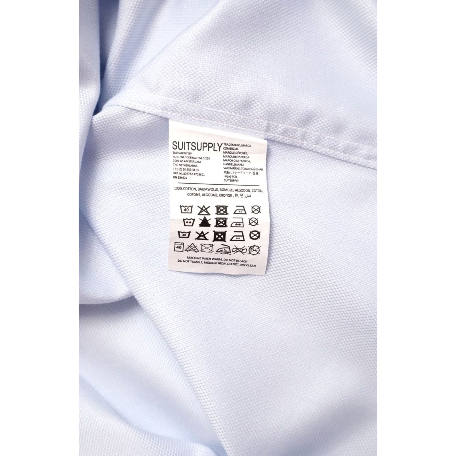 Suitsupply Suitsupply Slim Fit Formal Shirt Blue 41 / 16 Spread Collar Shirt Mens Size 42R - 7 Thumbnail