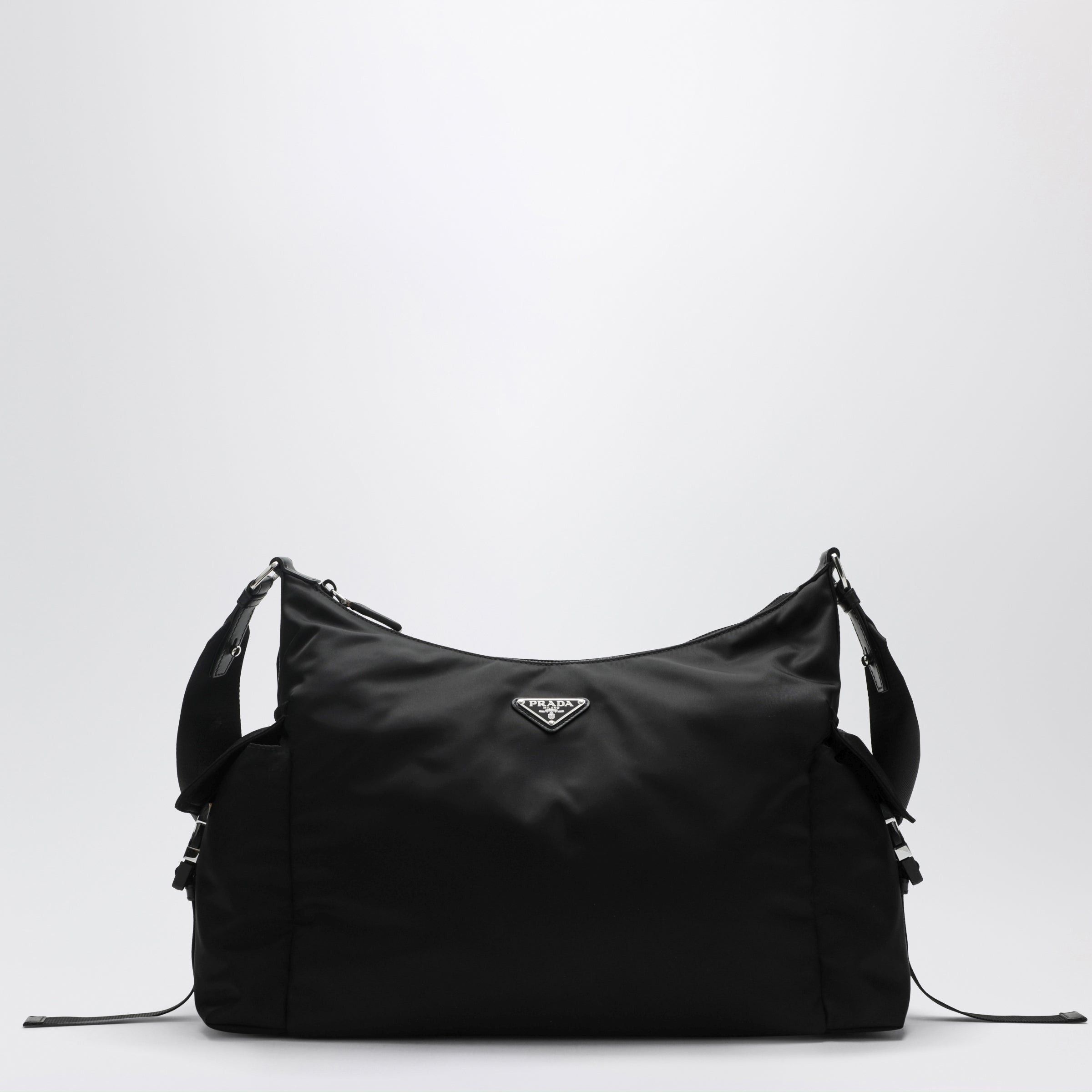 Prada Prada Black Prada Explore Bag In Re-Nylon And Leather By Prada Size ONE SIZE - 1 Thumbnail