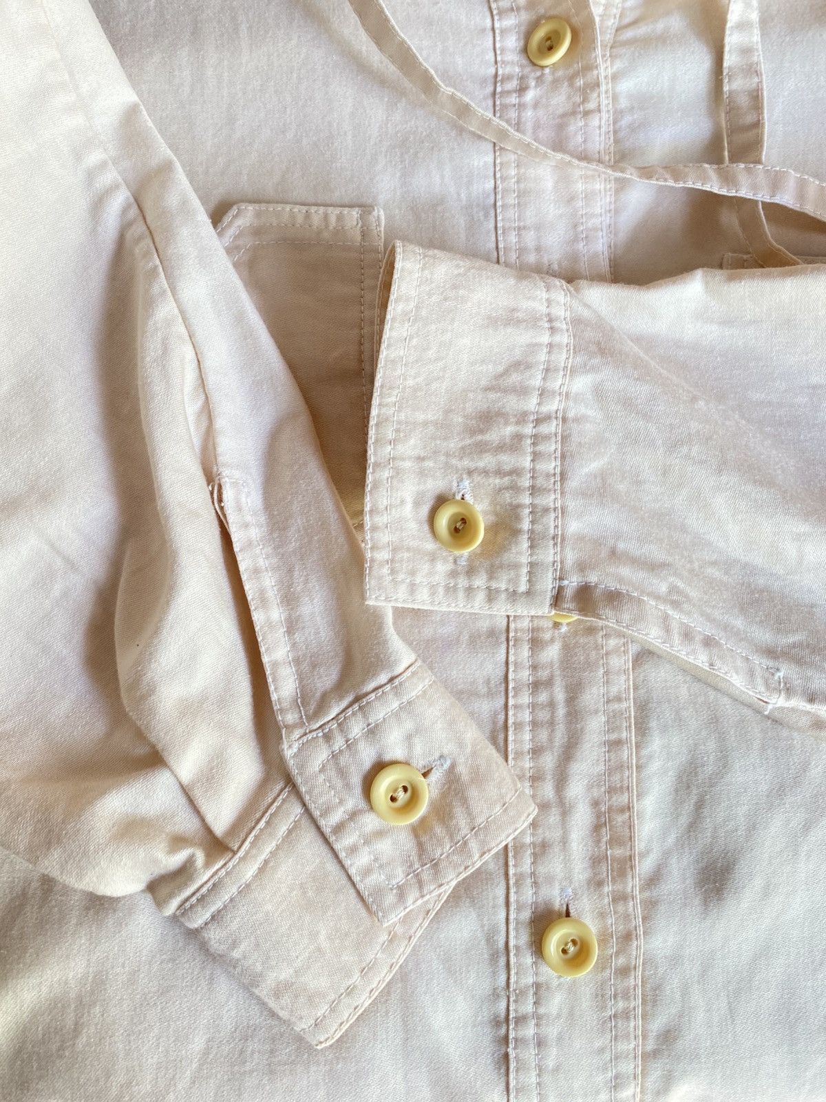 Kansai Yamamoto Yamamoto kansai Soft Beige Button-Up Shirt Size M / US 6-8 / IT 42-44 - 9 Thumbnail