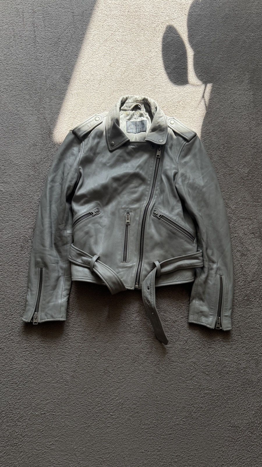 Japanese Brand Allsaints Biker Y2K Vintage Lambskin Leather Jacket Schott Size M / US 6-8 / IT 42-44 - 1 Thumbnail