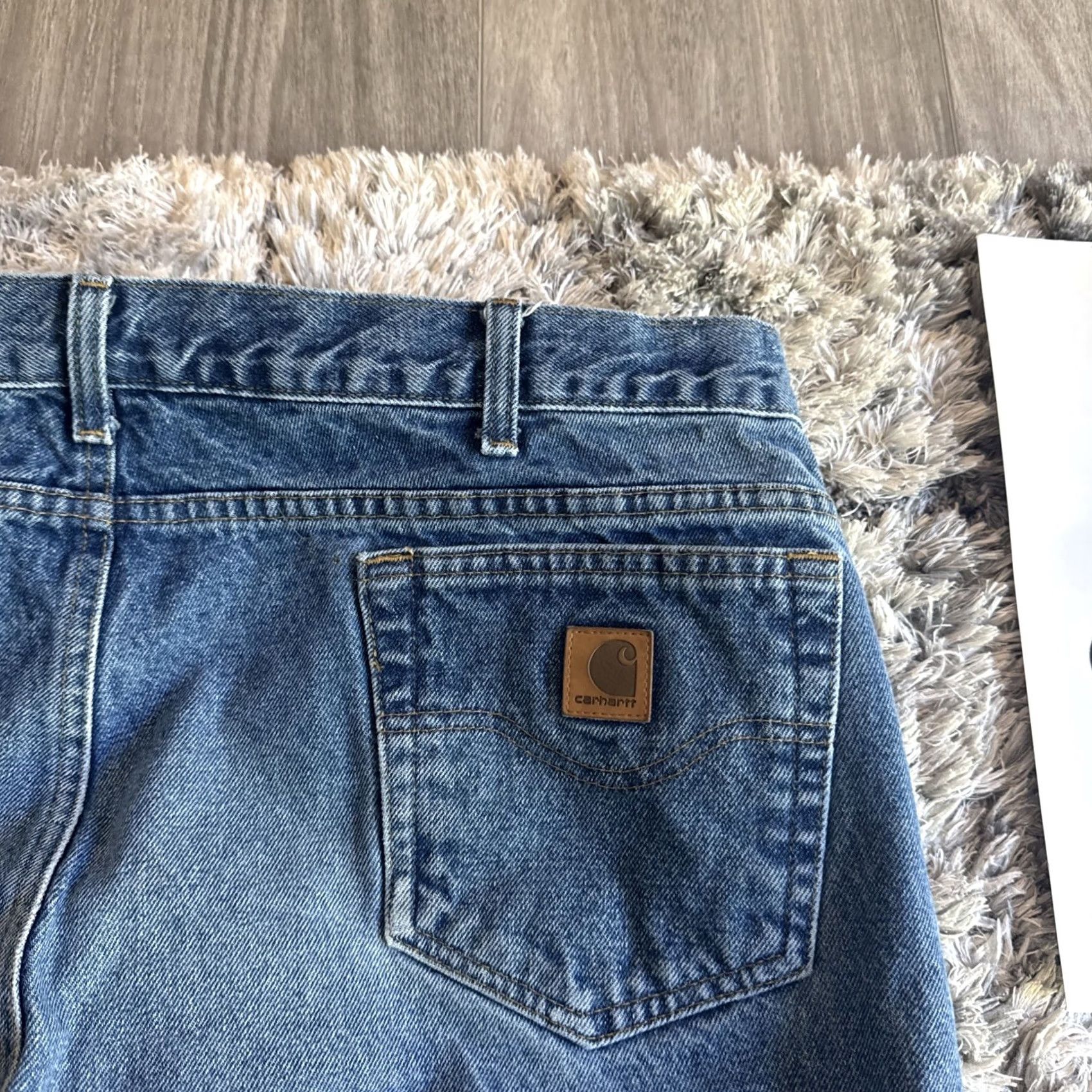 Carhartt Carhartt Jeans Men’s 42x34 Blue Darkstone Traditional Fit Workwear Denim DST B18 DST Jeans Mens 42 Regular Bluestone Straight 32in Inseam Size US 42 / EU 58 - 3 Thumbnail