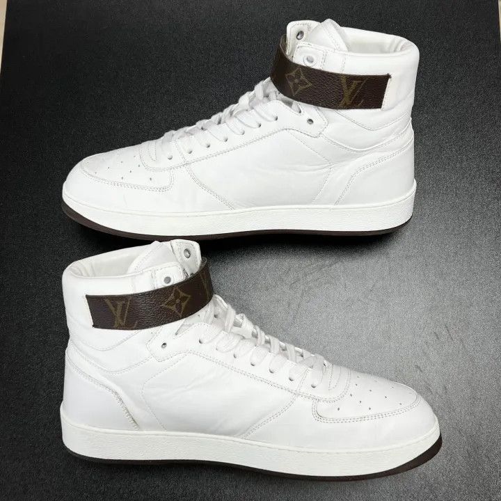 Louis Vuitton Louis Vuitton White High-Top Sneakers -2508 Size US 8 / EU 41 - 4 Thumbnail