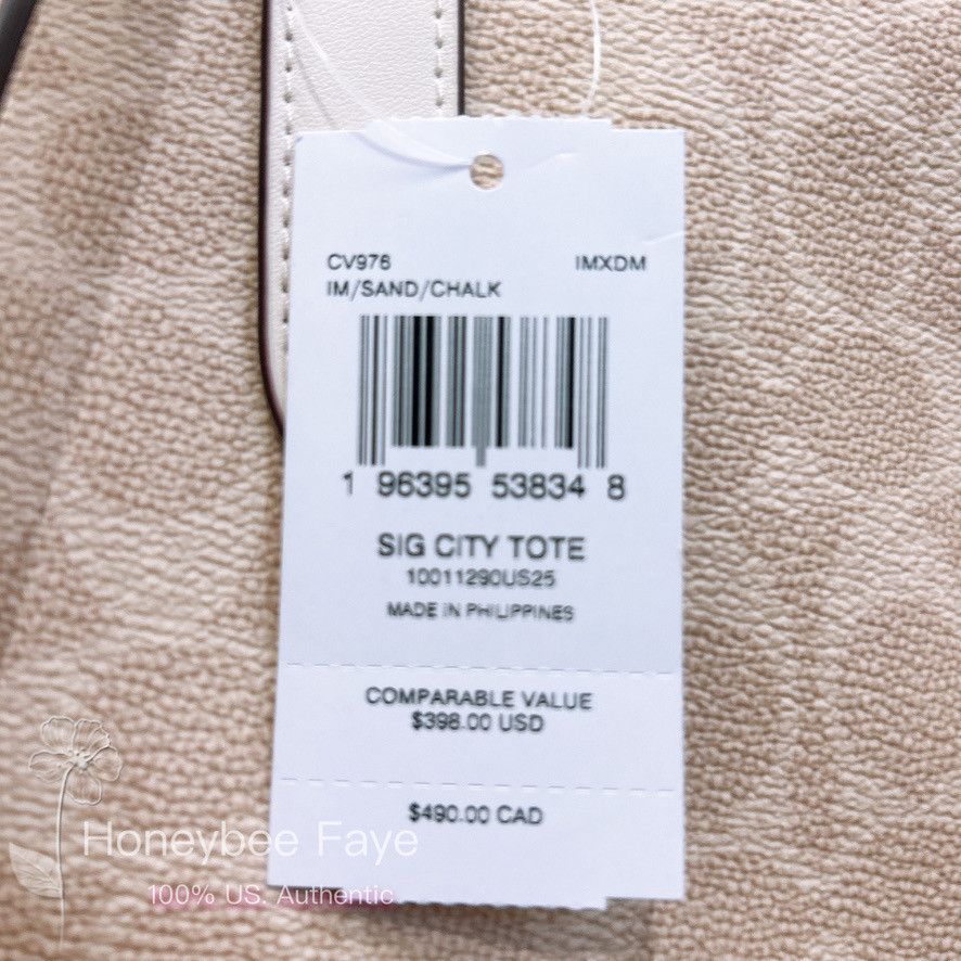 Coach City Tote Bag In Signature Canvas CV976 Size ONE SIZE - 3 Thumbnail