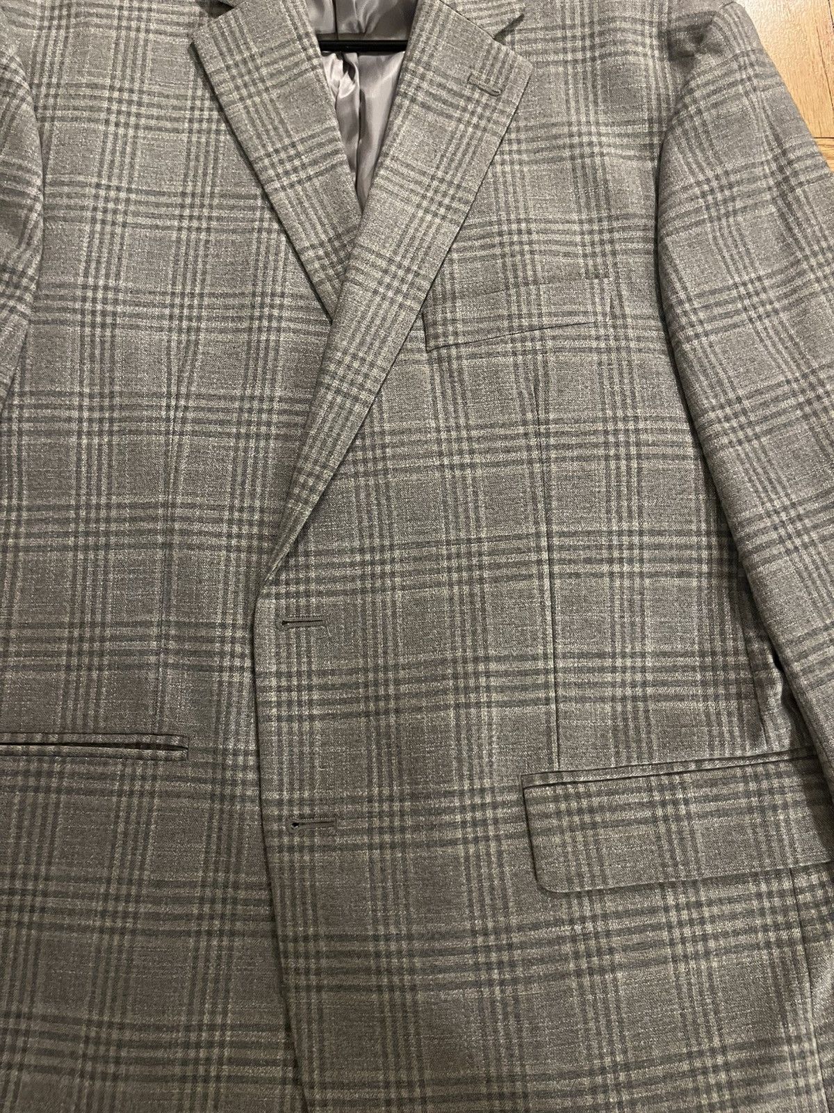 Polo Ralph Lauren Polo Ralph Lauren Grey Plaid Blazer Size 44R - 2 Thumbnail