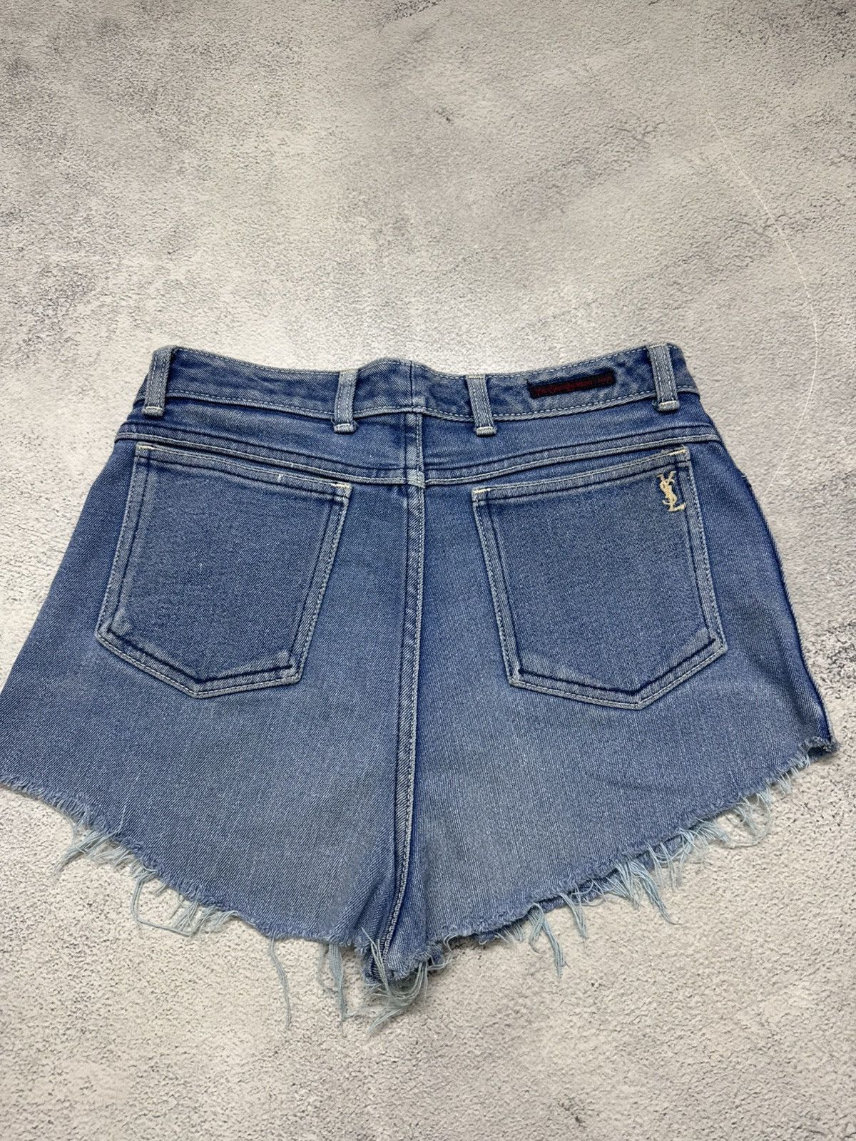 Yves Saint Laurent Vintage Y2k Yves Saint Laurent YSL Denim Shorts 00’s Size 32" / US 10 / IT 46 - 5 Thumbnail