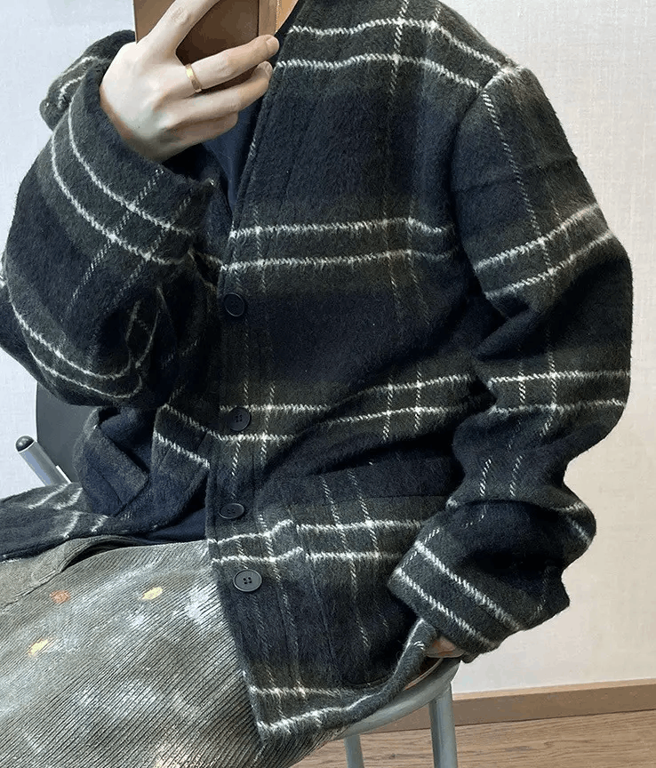 Japanese Brand × Vintage Vintage Street y2k Striped Loose Casual Jacket Coat Size US M / EU 48-50 / 2 - 1 Thumbnail