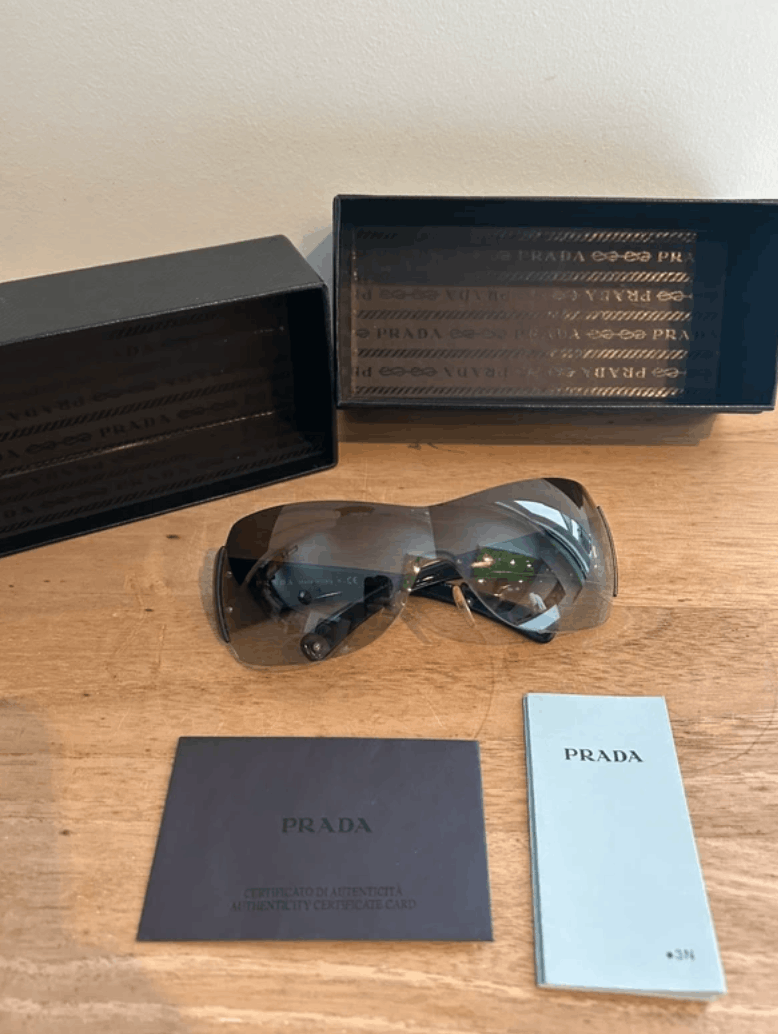 PRADA Sunglasses Sport Symbol Wrap Shield Mask RI875